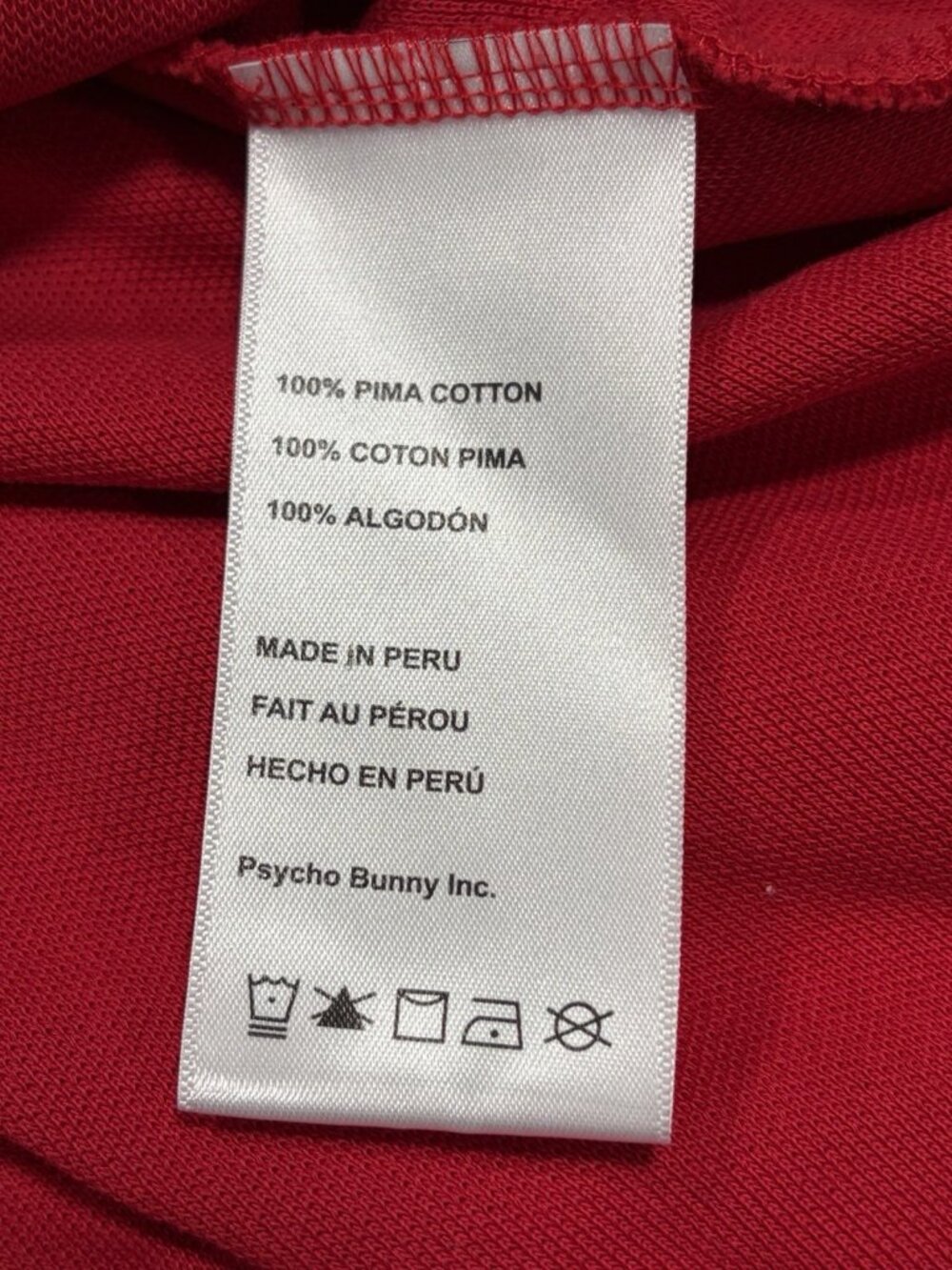 Psycho Bunny Men's Rio Red Yellow Gresham Tipped Short Sleeve Polo Shirt Sz 5 - Picture 10 of 11